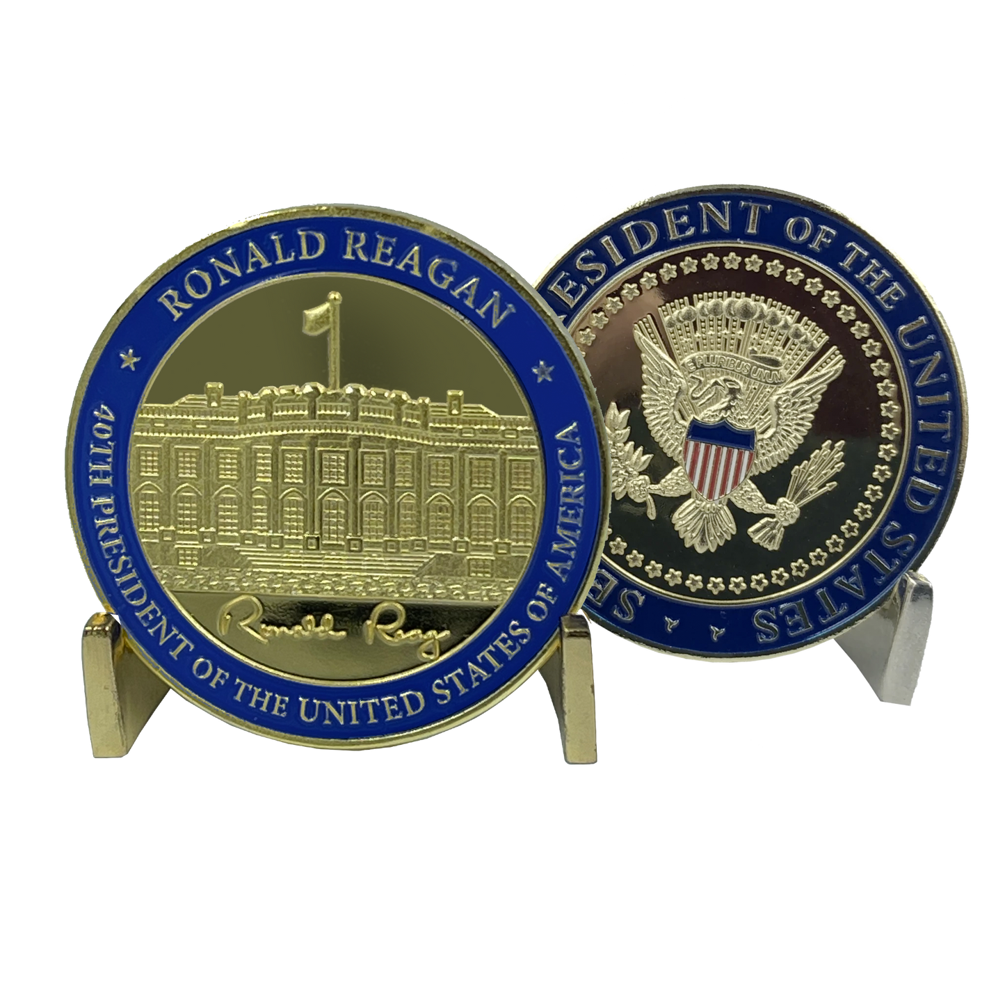 EL7-01 40th President Ronald Reagan Challenge Coin White House POTUS coin