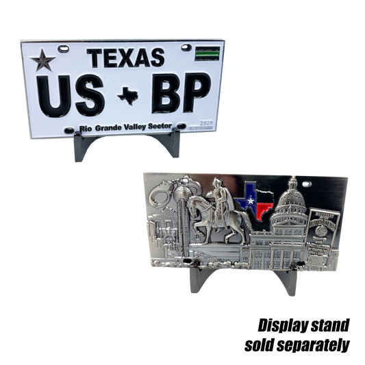 B-005 Border Patrol Rio Grande Valley Sector Texas License Plate Thin Green Line Challenge Coin CBP