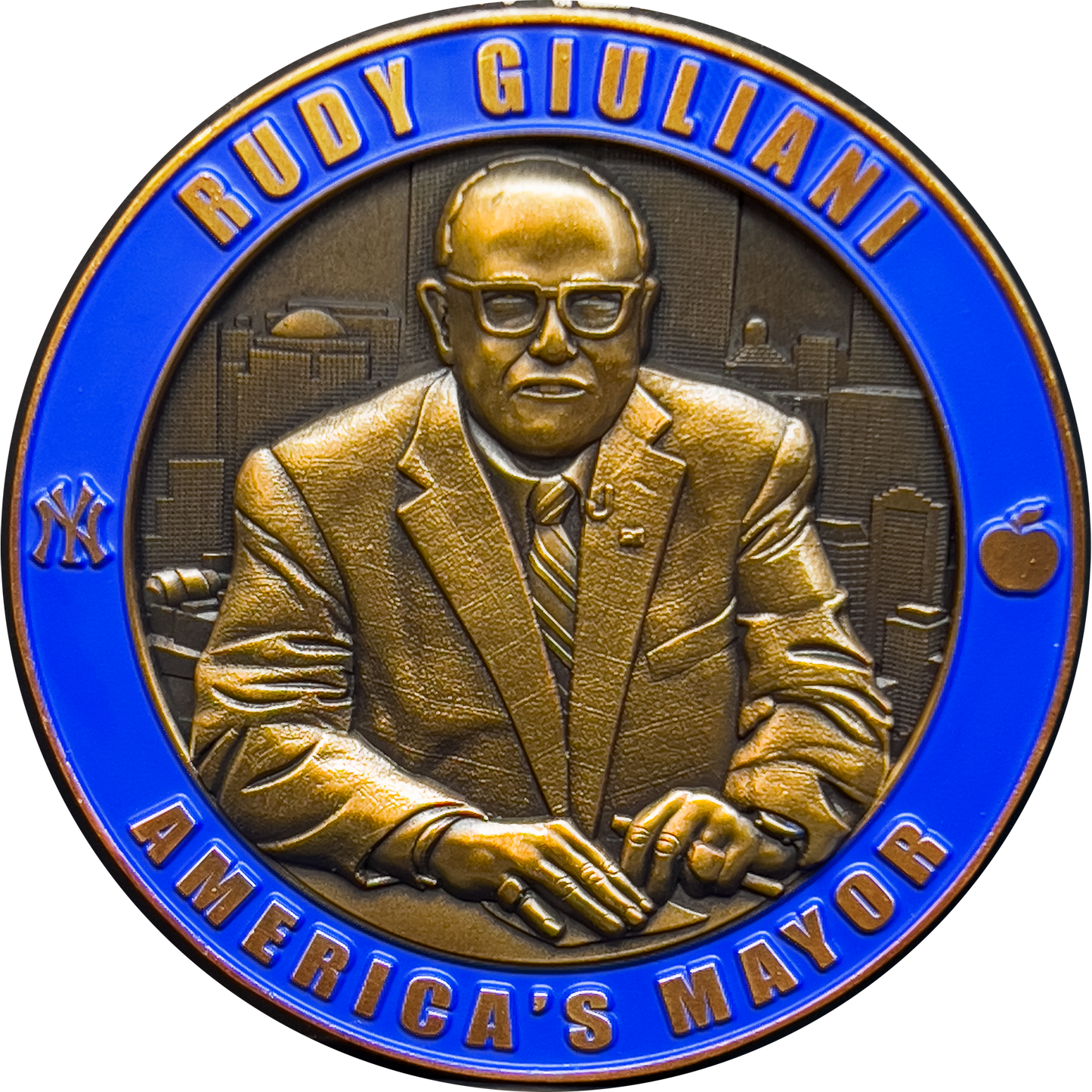GL7-01 Rudy Giuliani America's Mayor Challenge Coin NYPD NYC Mayor 9/11