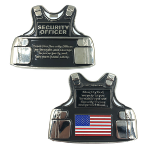 F-004 SECURITY OFFICER Challenge Coin Security Enforcement Guard Forces Prayer