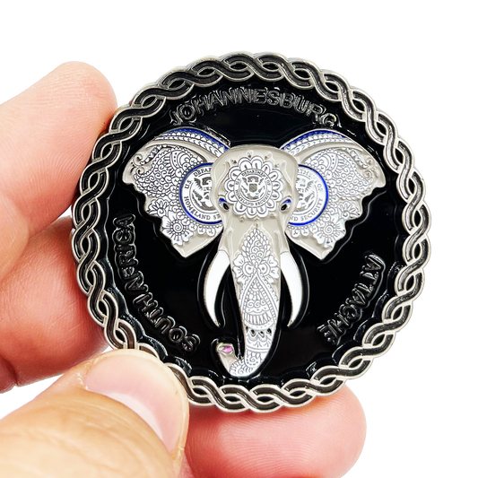 discontinued BL5-006 South Africa Attaché Challenge Coin CBP Elephant Field Ops Attache Border Patrol