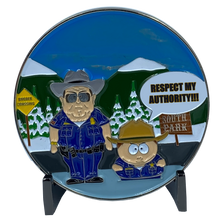 BB-008 Blue Variation Police Officer and Border Patrol South Park Parody Challenge Coin Police AMO CBP Deputy Sheriff