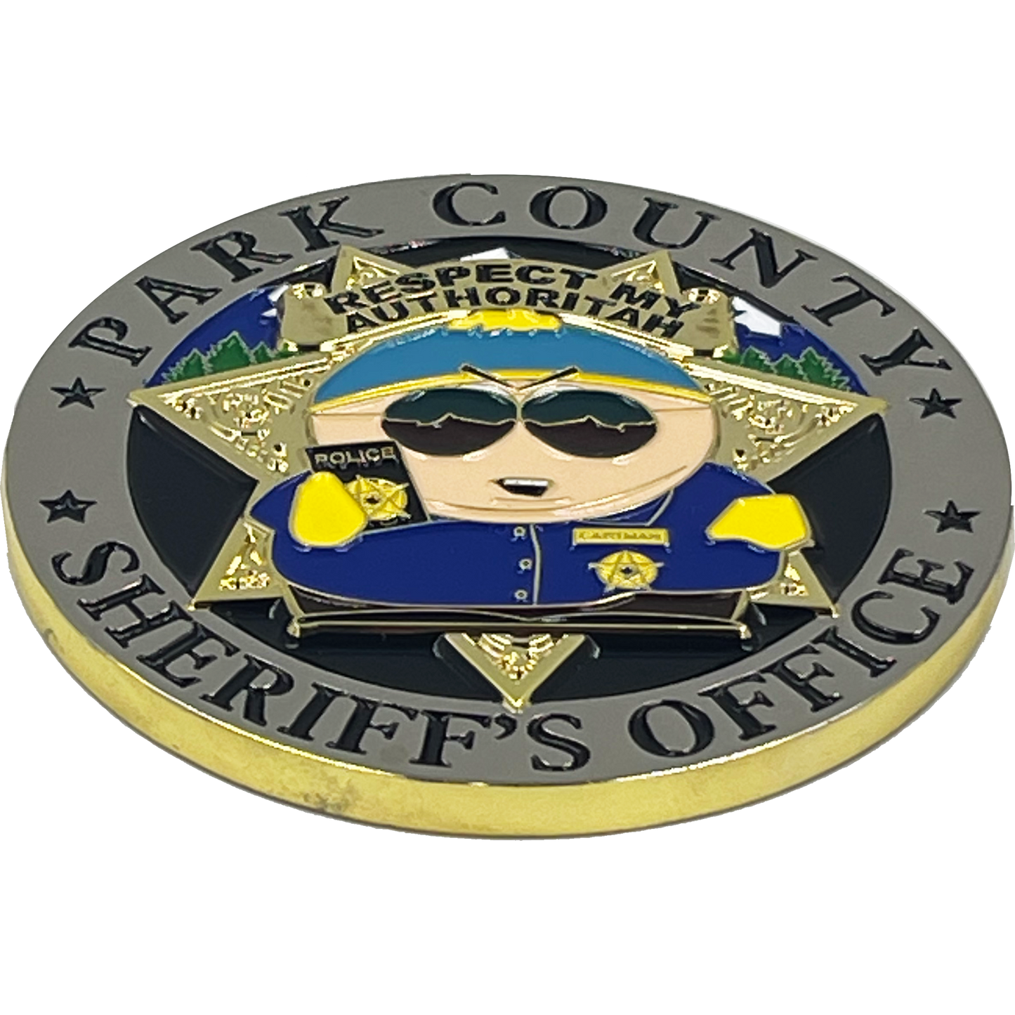 BL17-002 South Park County Sheriff's Office POLICE Cartman Challenge Coin