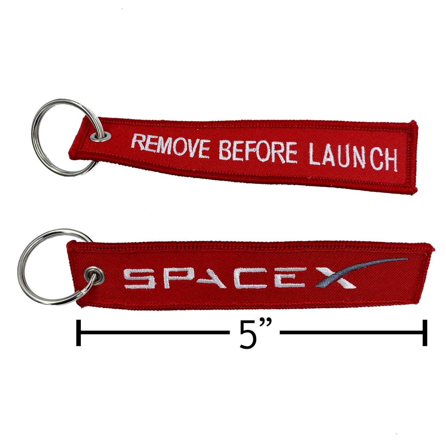 II-019 Space X REMOVE BEFORE LAUNCH Keychain or Luggage Tag or zipper pull SpaceX