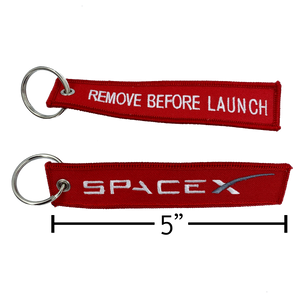 II-019 Space X REMOVE BEFORE LAUNCH Keychain or Luggage Tag or zipper pull SpaceX