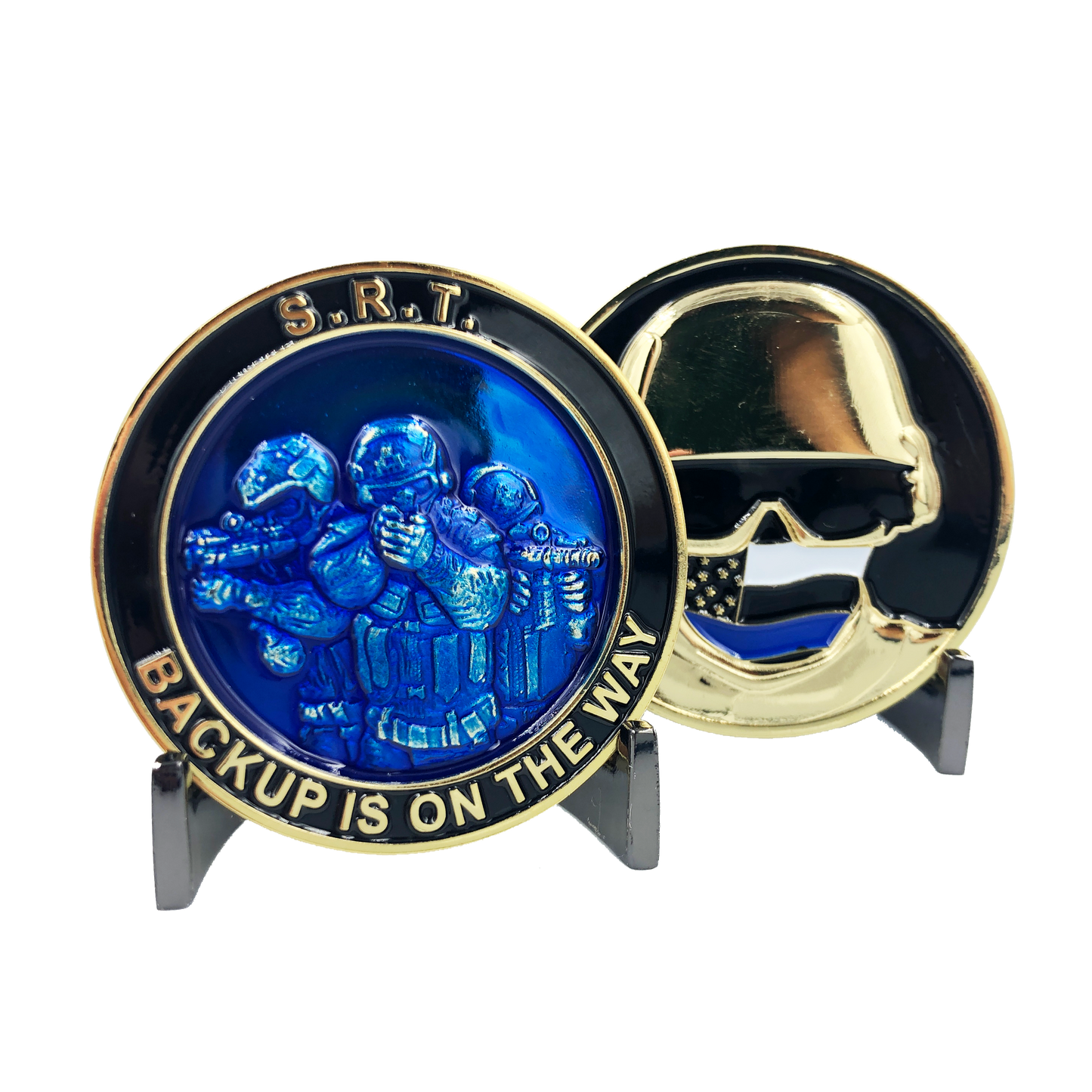 A-006 SRT OPERATOR police challenge coin Thin Blue Line NYPD LAPD CHICAGO FBI CBP