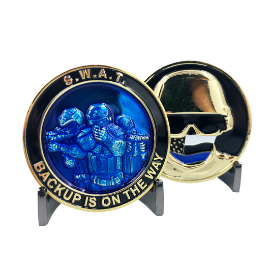 A-007 SWAT OPERATOR police challenge coin Thin Blue Line NYPD LAPD CHICAGO FBI CBP