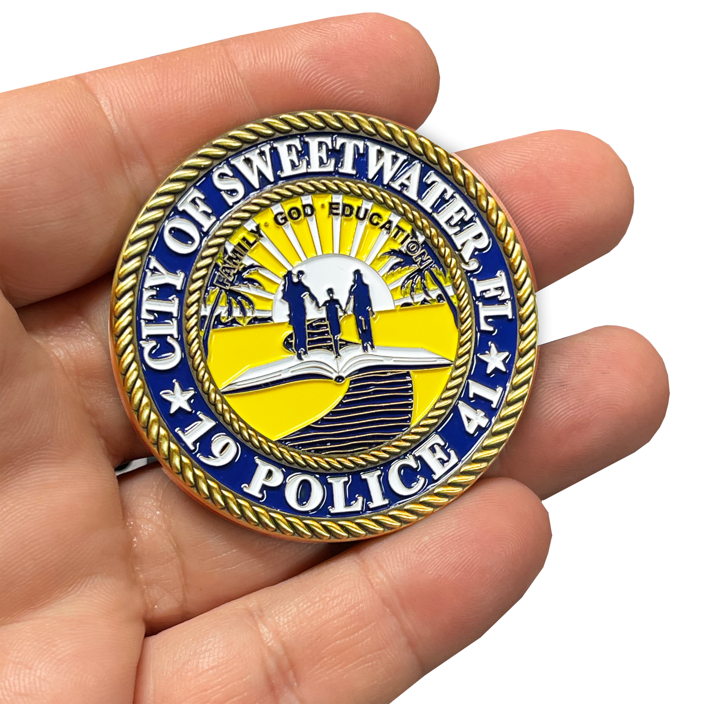 EL8-02 Sweetwater Police Department Miami Florida Challenge Coin Sweet Water