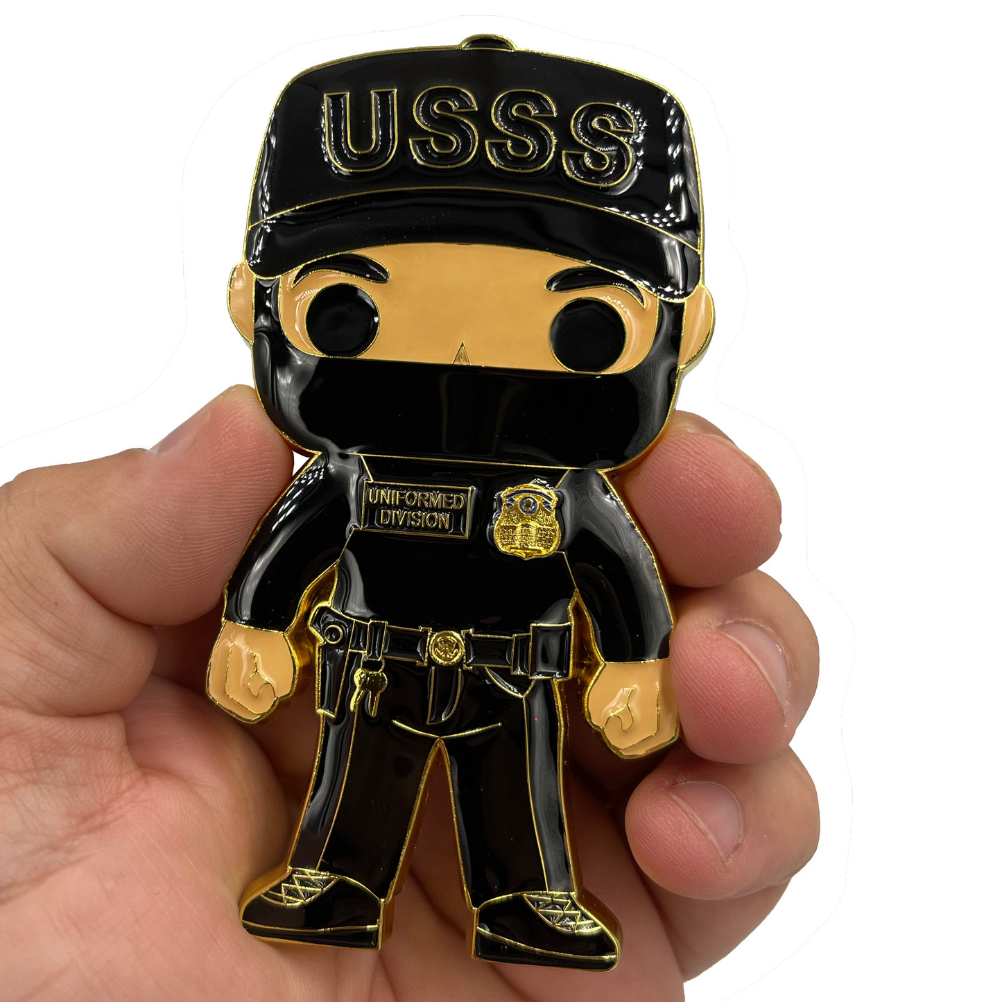 EL9-015 Secret Service Counter Assault Team CAT Officer Uniformed Division USSS Agent Self Standing Thin Blue Line Challenge Coin