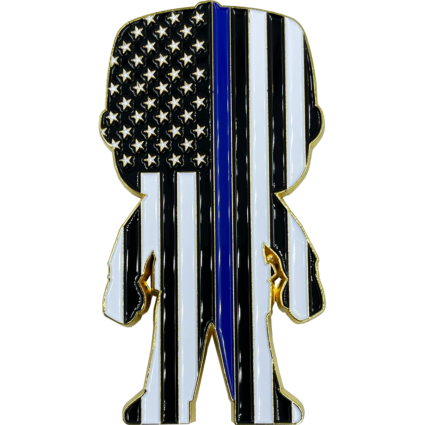EL9-015 Secret Service Counter Assault Team CAT Officer Uniformed Division USSS Agent Self Standing Thin Blue Line Challenge Coin