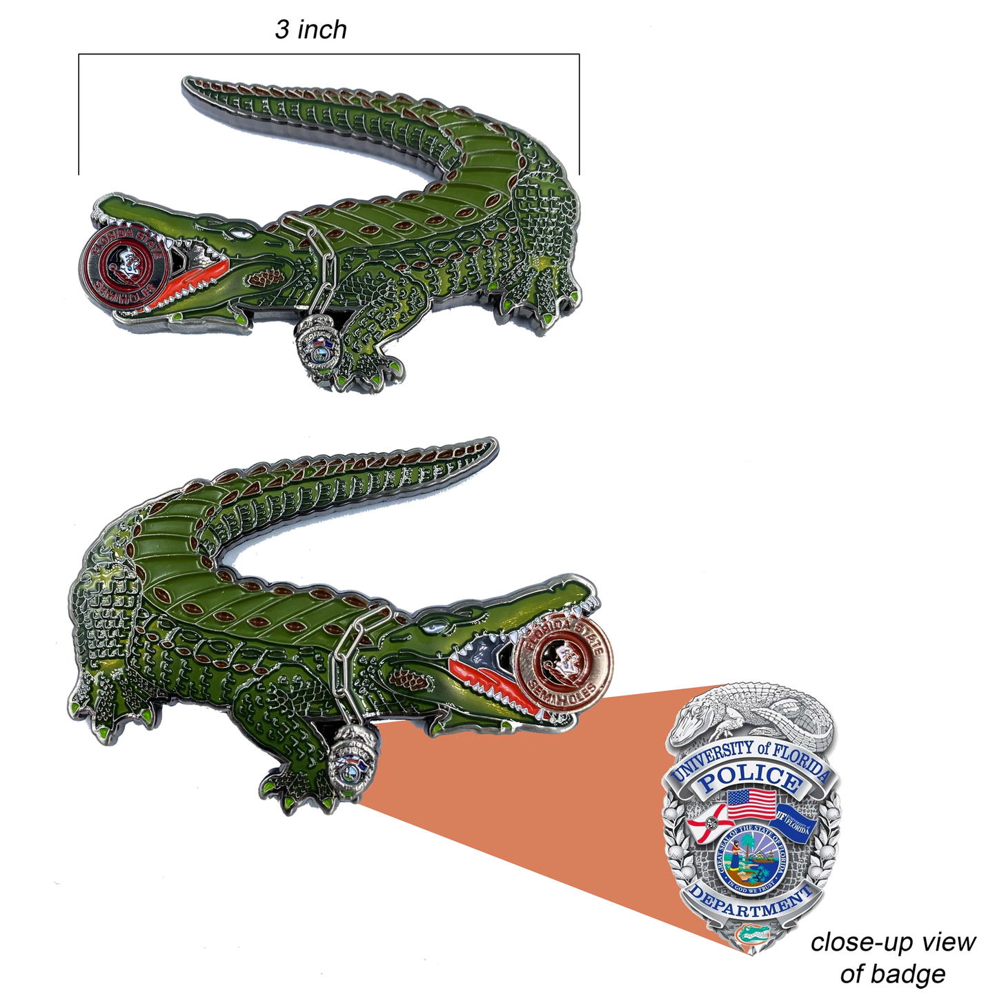 FF-021 Florida Gators Challenge Coin Police K9 FL State Seminoles SemiHoles