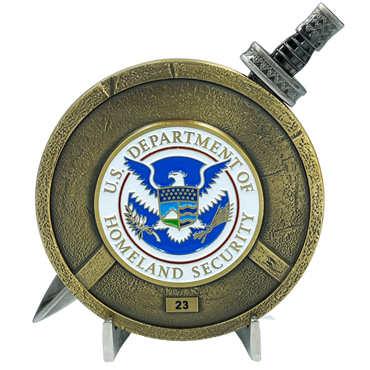 EL3-018 HSI Special Agent Shield with removable Sword Challenge Coin Set