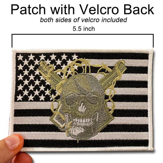 SWAT SRT BORTAC Tactical Police Military Patch American Flag (hook and loop back)