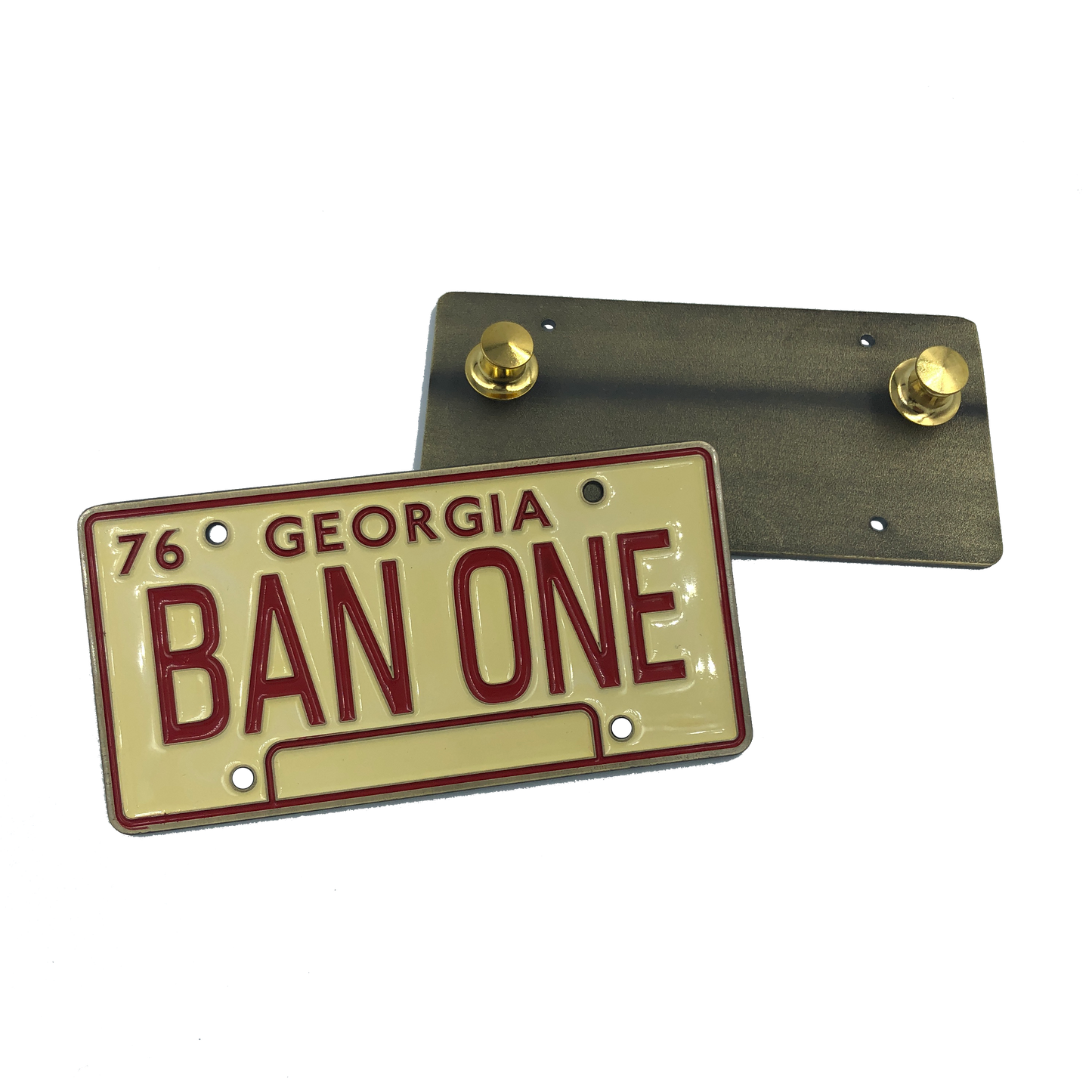 FF-017 Smokey and the Bandit License Plate Pin BAN ONE Georgia