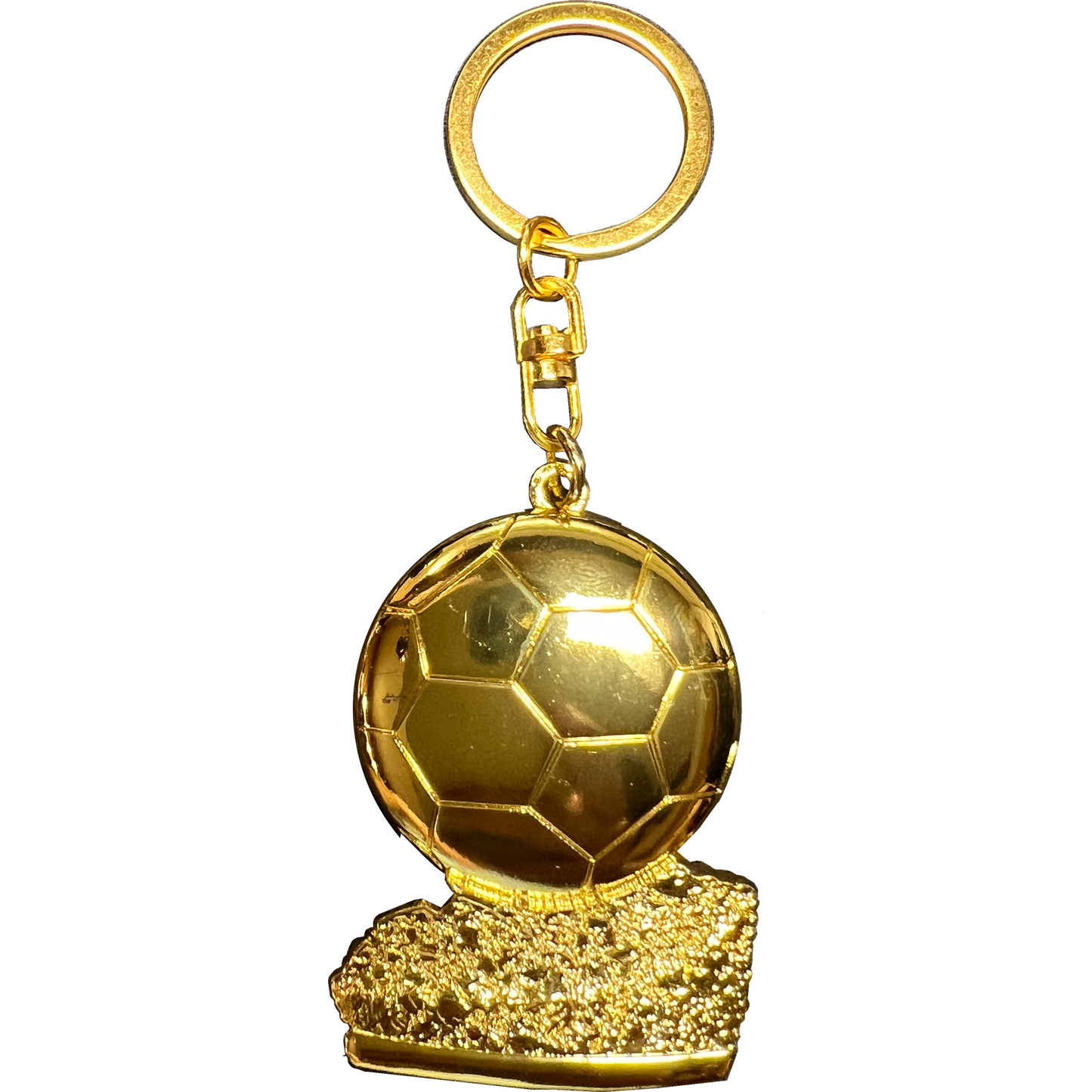 GL14-008 Golden Soccer Ball Trophy Keychain