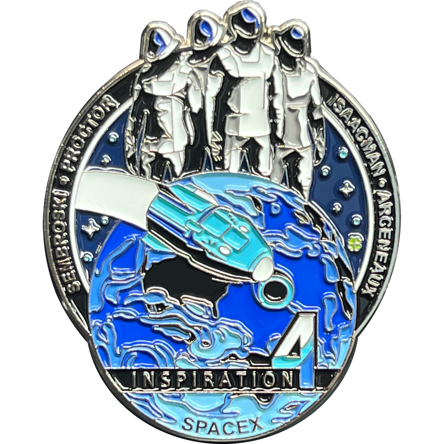 GL1-005 SpaceX Inspiration4 commemorative pin first all-civilian space flight on Space X Dragon Inspiration 4