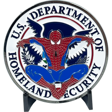 BL11-009 Homeland Spidey Challenge Coin Border Patrol CBP TSA FAM FEMA HSI ICE