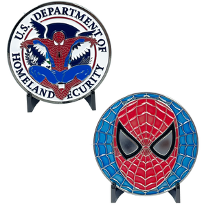 BL11-009 Homeland Spidey Challenge Coin Border Patrol CBP TSA FAM FEMA HSI ICE