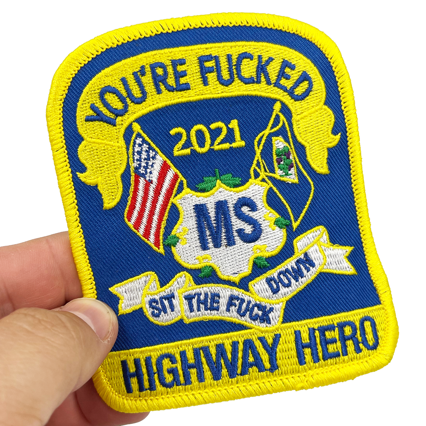 EL4-011 Trooper Matthew Spina inspired Connecticut Highway Patrol Police Parody Patch