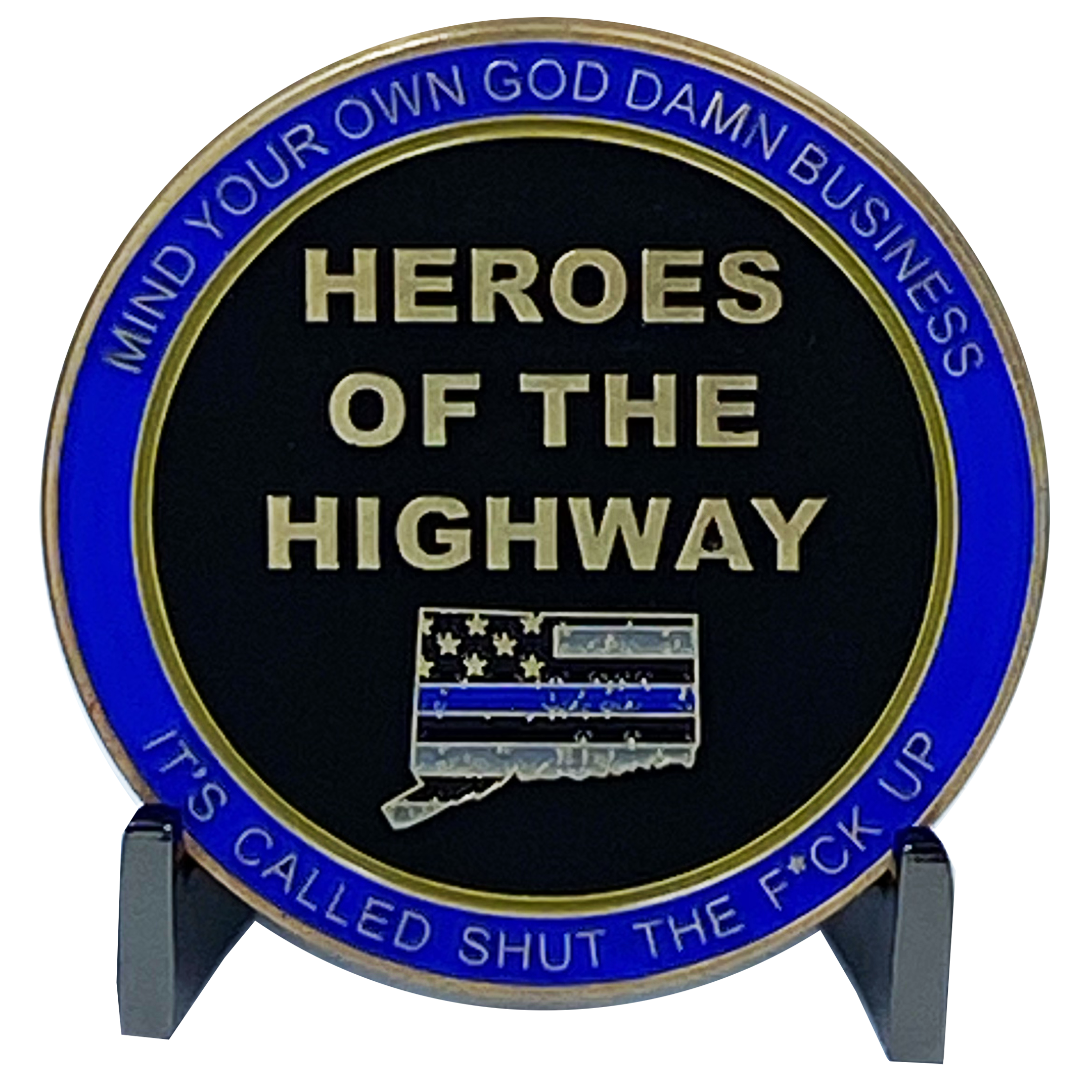 DL6-08 Heroes of the Highway Version 3 Dispensary Container CSP Challenge Coin inspired by Connecticut State Police CT Trooper Matthew Spina