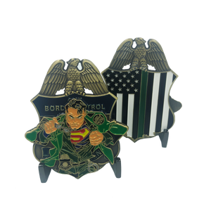 JJ-003 CBP Border Patrol Agent Thin Green Line Challenge Coin Man of Steel