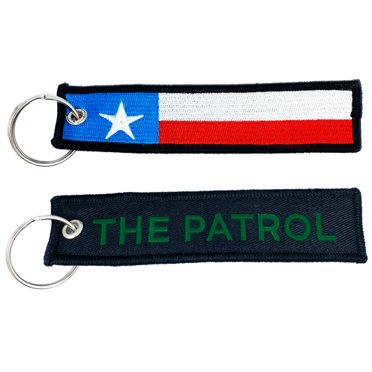 DL6-17 Texas Flag Border Patrol Keychain or Luggage Tag or zipper pull CBP