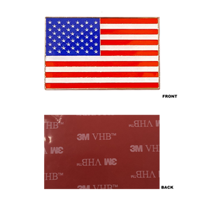 DL9-08 American Flag Car Truck Vehicle Emblem high-end metal decal with 3M VHB Tape US USA Red White Blue