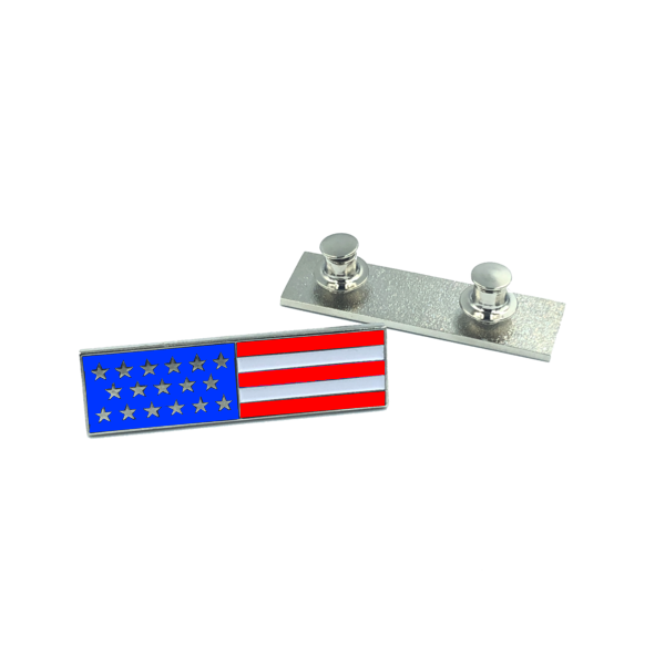 CL7-08 American Flag Commendation Bar Pin Fire Fighter, Police, Military red, white, and blue