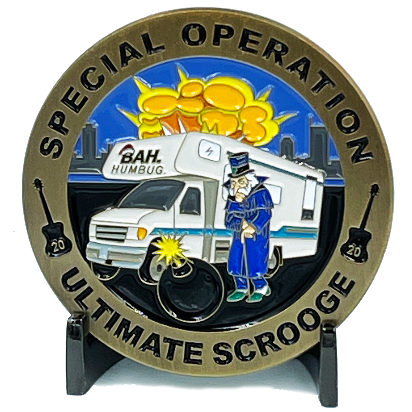EL8-007 Ultimate Scrooge Task Force FBI ATF Special Agent Metro Nashville Police Department Challenge Coin RV Explosion 2020