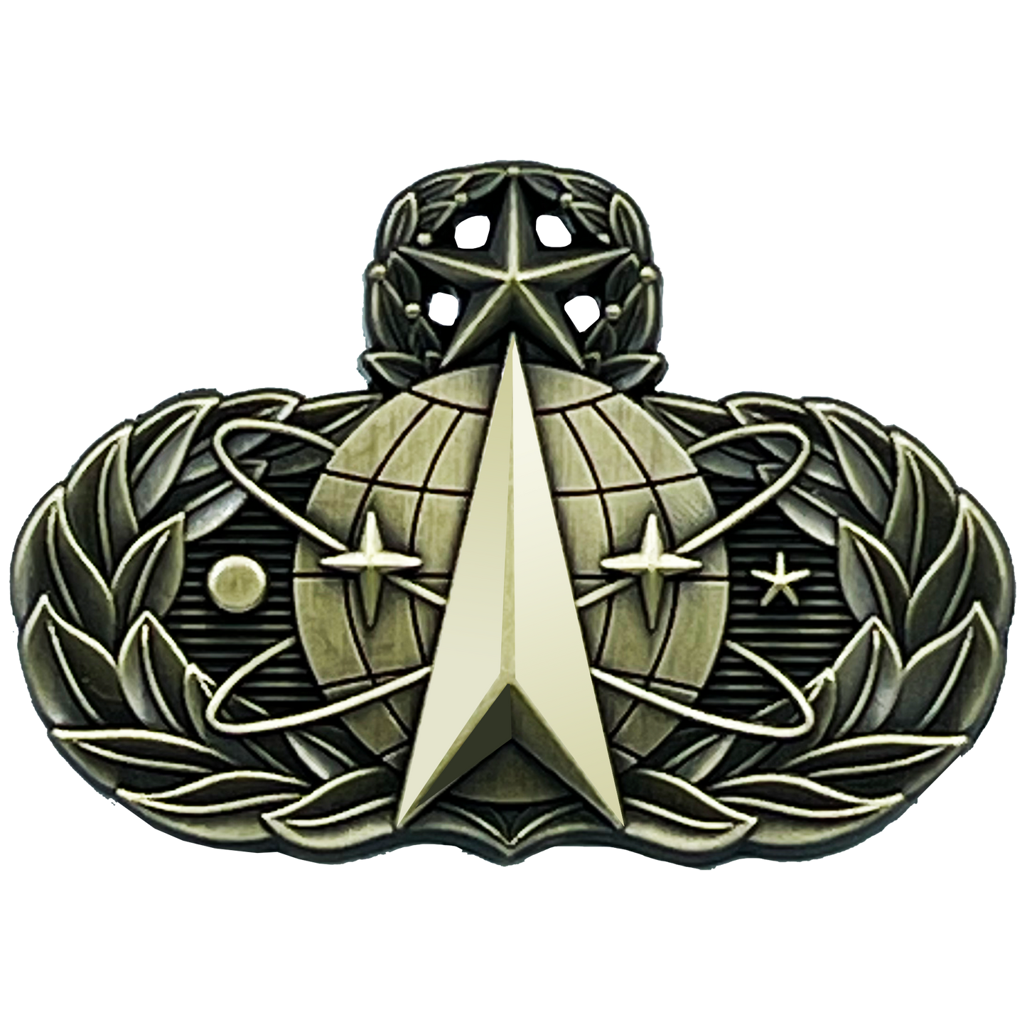 EL2-008 Space Force Ops United States Air Force USAF Master Space Operations Master 1.625" Lapel Pin with dual posts and deluxe locking clasps