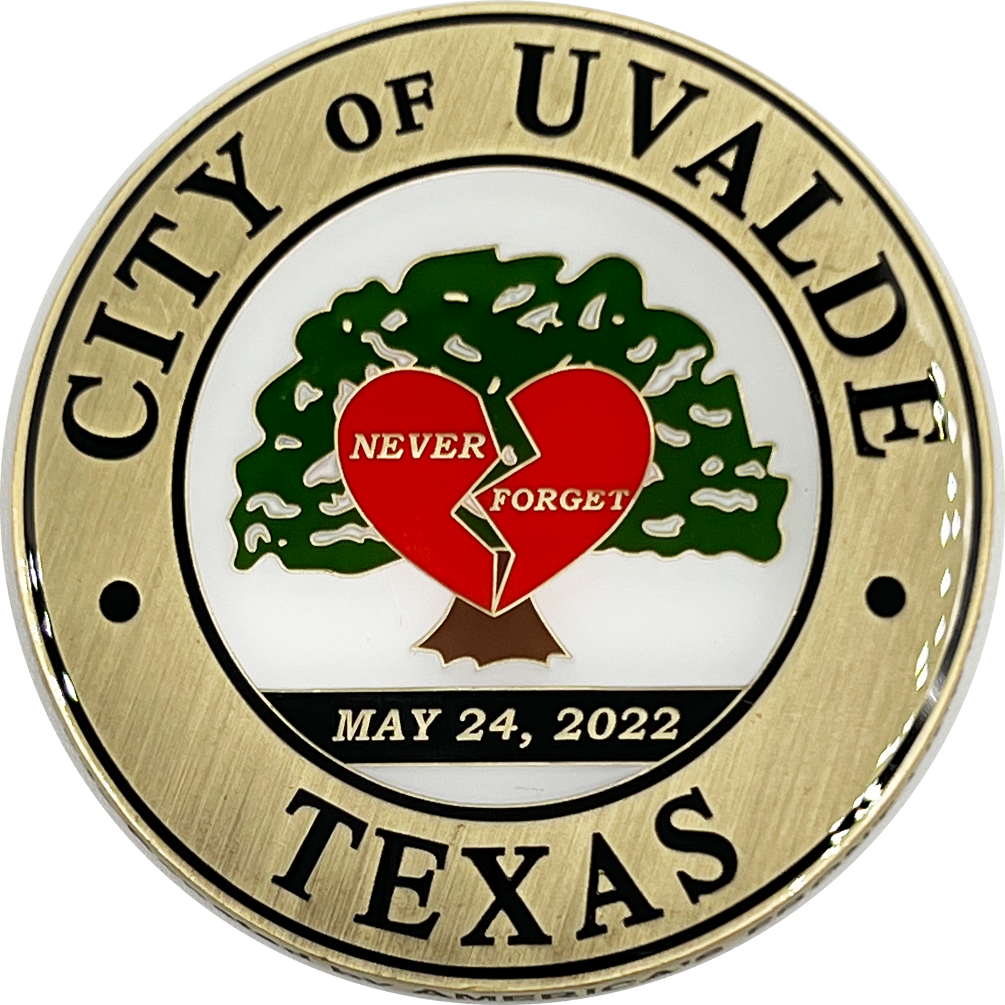 BL1-06 Uvalde Texas Challenge Coin Police Constable Border Patrol Department of Public Safety Sheriff