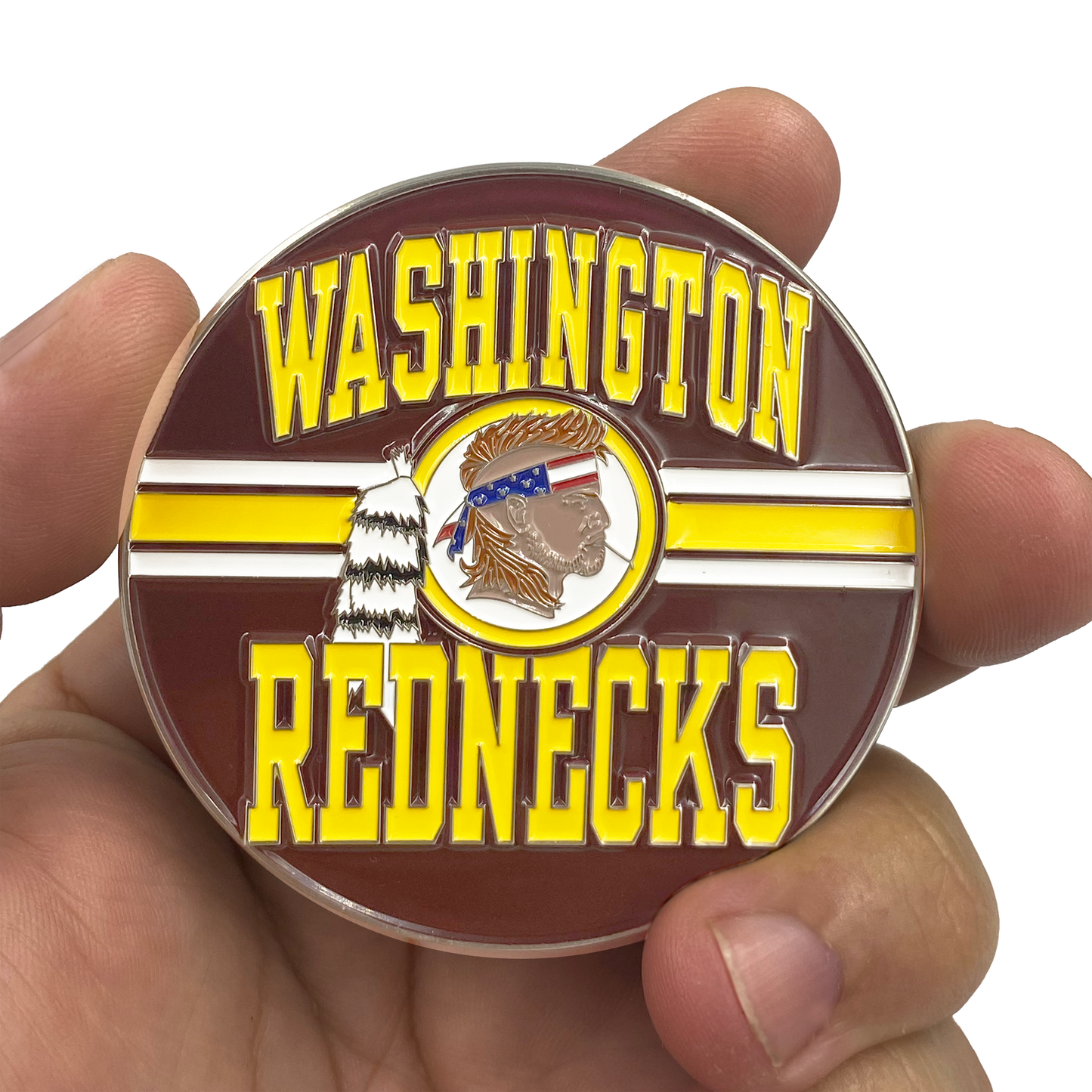 DL8-01 Washington Rednecks WE ONLY KNEEL FOR JESUS Challenge Coin