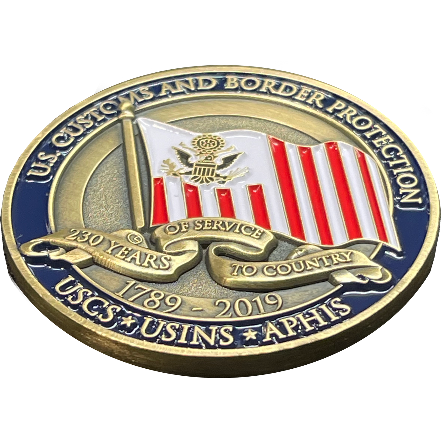BL13-020 CBP Customs Service Immigration INS APHIS Agriculture Specialist Anniversary Challenge Coin