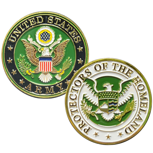 EL11-012 Protectors of the Homeland CBP HSI FAM Secret Service US Army Challenge Coin Military Veteran