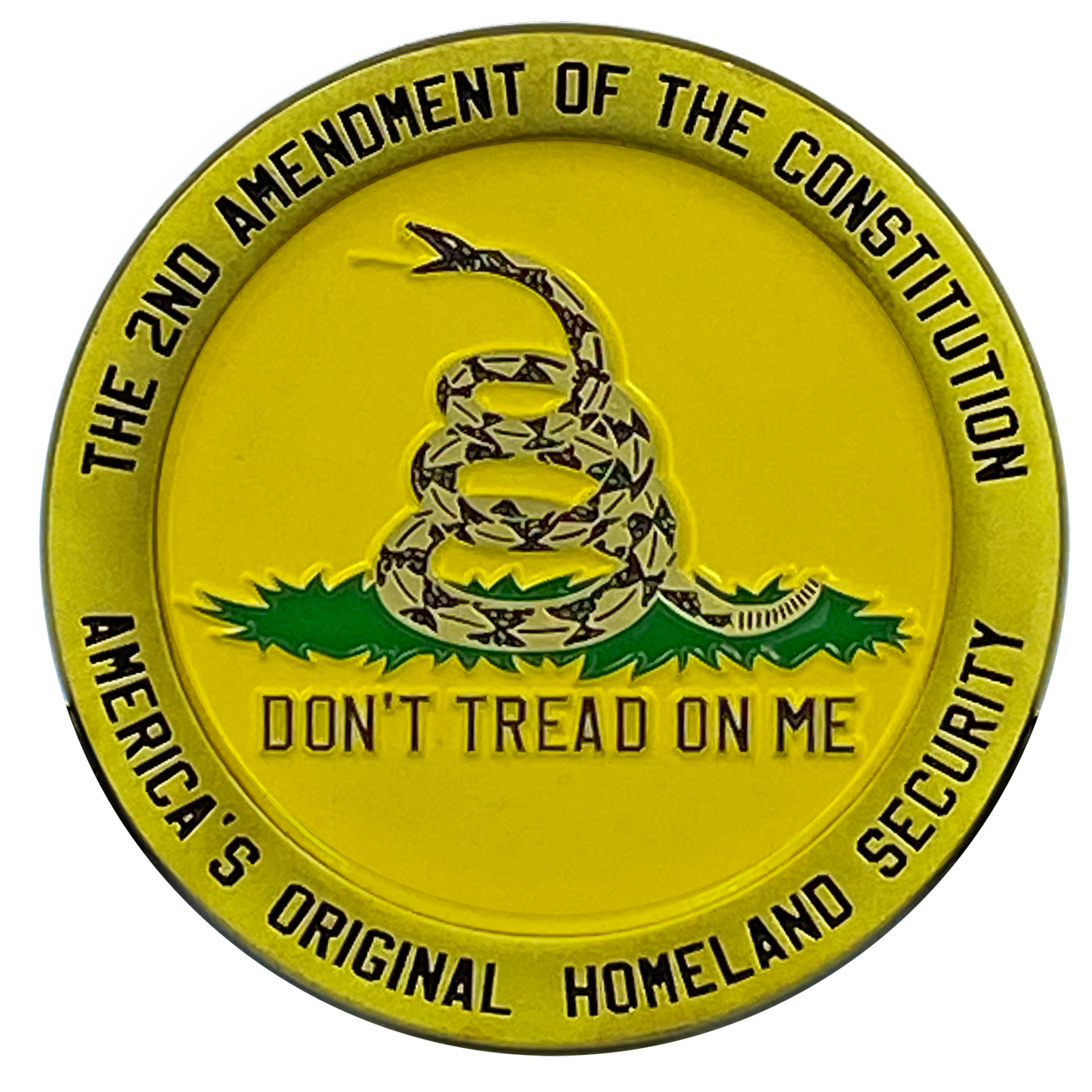 DL11-09 George Washington Skull 2A Don't Tread on Me Flag 2nd Amendment Challenge Coin