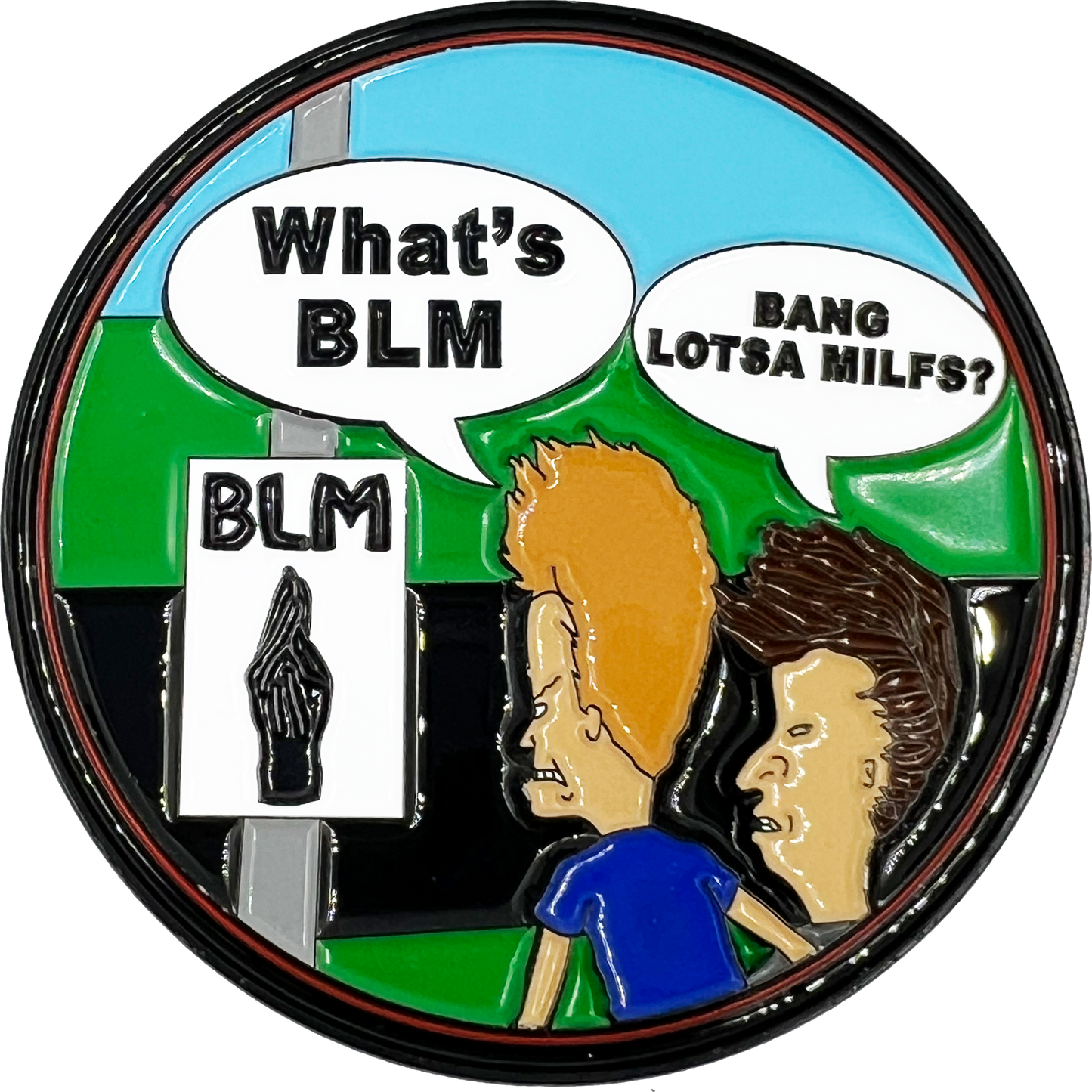 DL13-001 BANG MILFS Challenge Coin not thin blue line or Police just a funny joke gag gift for NYPD LAPD FBI CBP