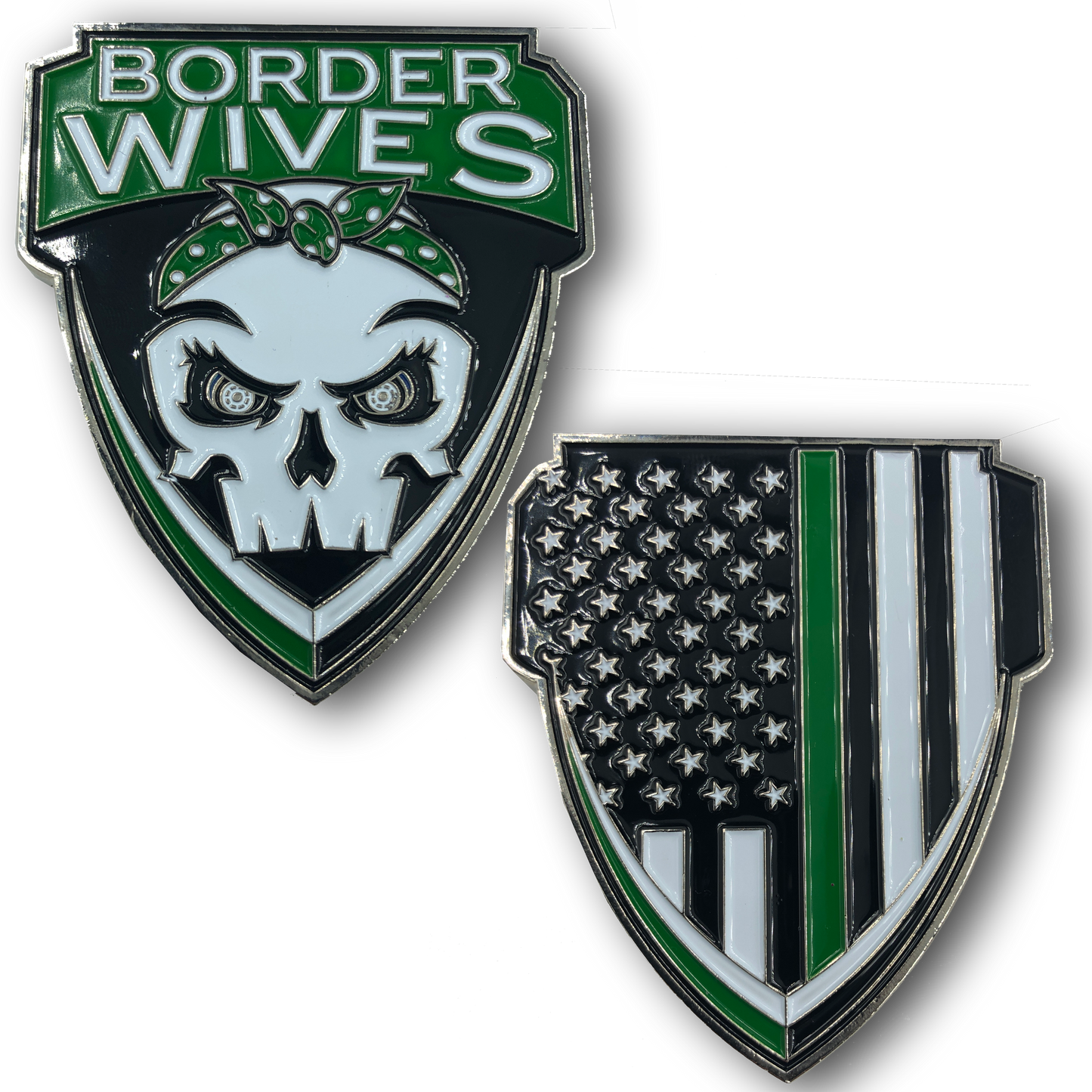K-003 Green Line Border Wives Border Patrol Challenge Coin Wife