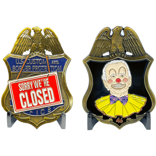 discontinued BL12-011 CBP Officer CBPO Field Ops Sorry We're Closed Challenge Coin OFO Field Operations