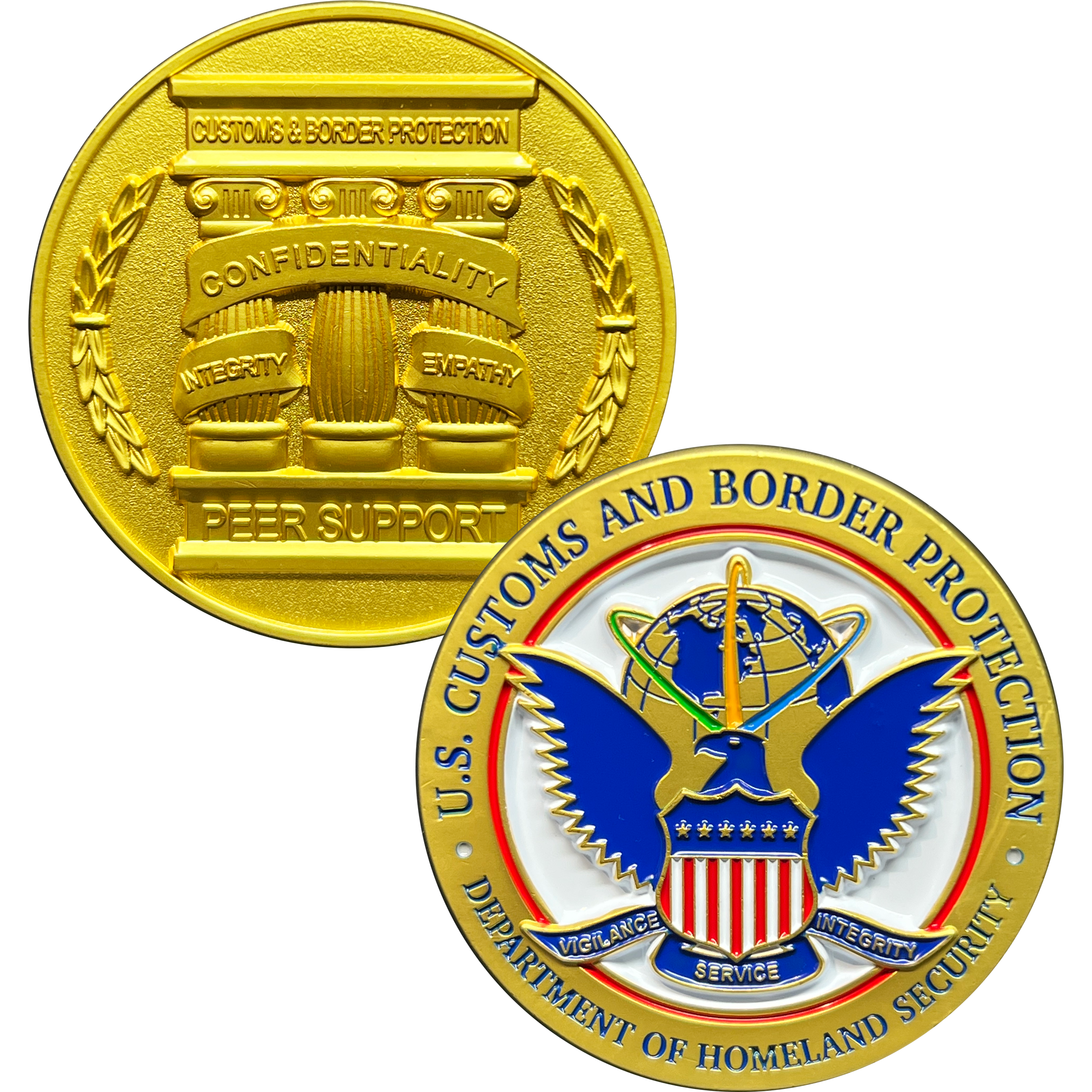 GL2-009 CBP Border Patrol Field Ops AMO Peer Support Challenge Coin