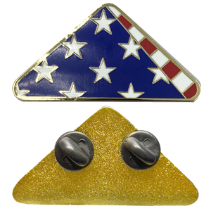 LL-013 Folded US Flag Pin Honor Guard