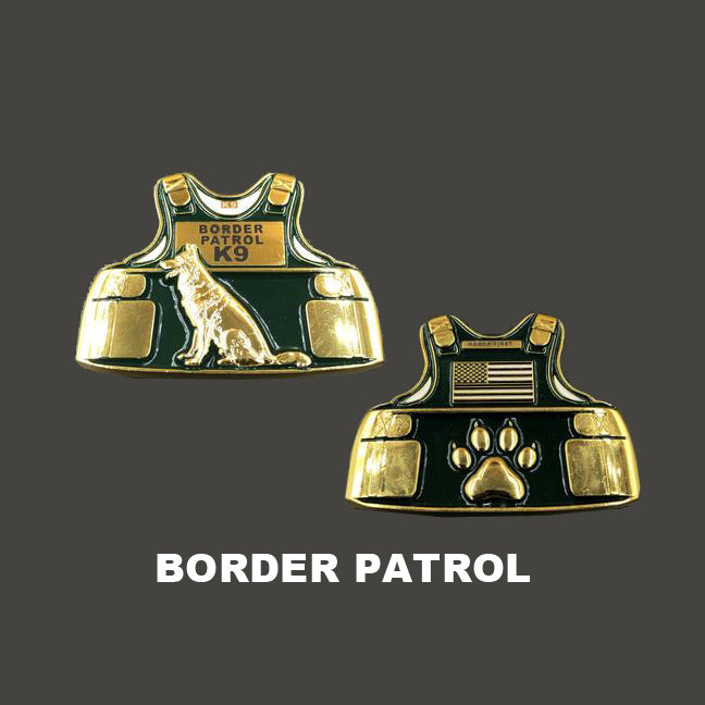 L-02 Border Patrol K9 Body Armor Police Challenge Coin.