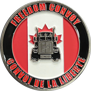 DL13-005 Truckers Unite for Freedom 2022 Freedom Convoy Canada Challenge Coin Canadian Truck Drivers