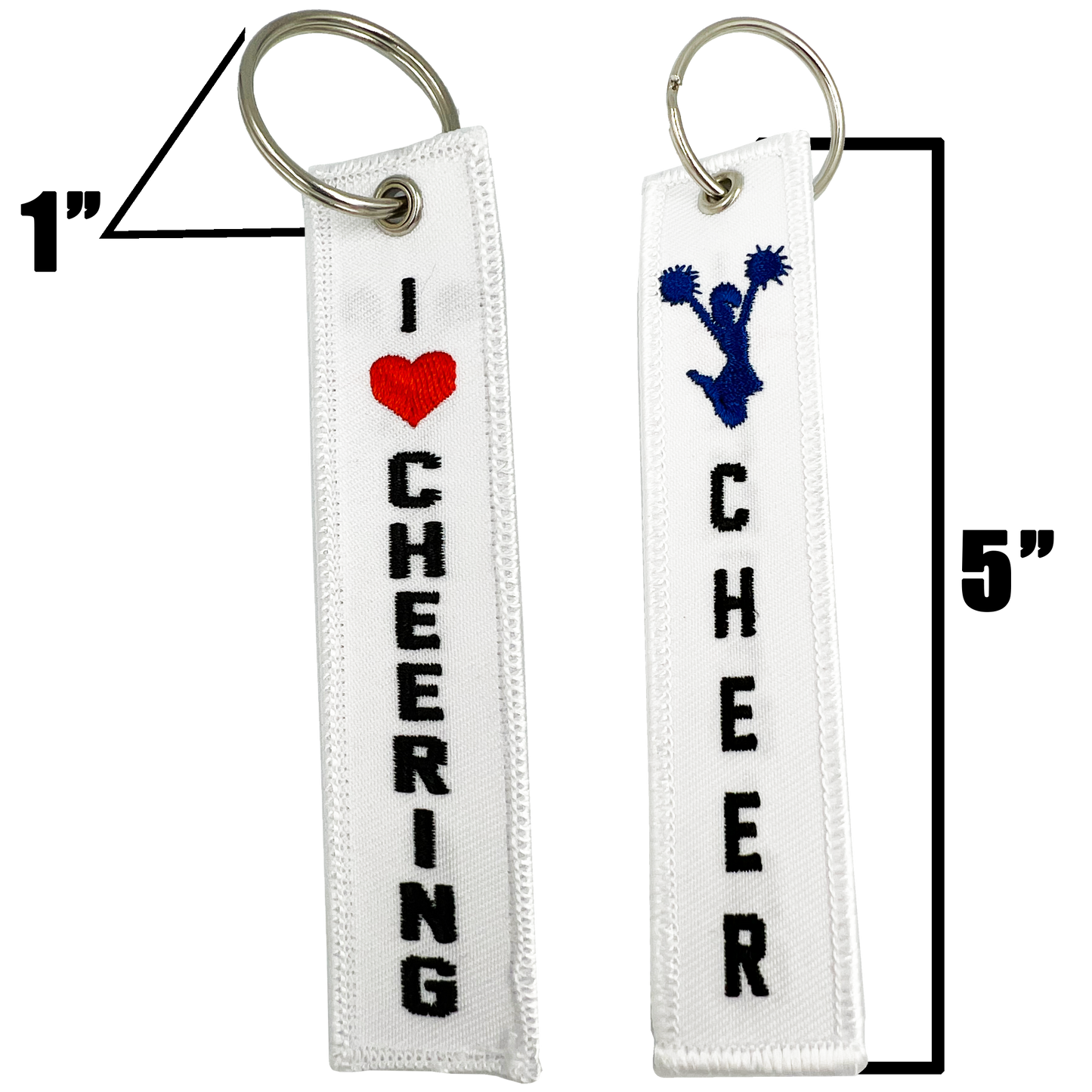 Discontinued GL8-008 Cheerleading Cheer Cheerleader Keychain or Luggage Tag or zipper pull School Spirit