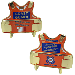 H-016 Coast Guard Body Armor Challenge Coin Coastie Vest Medallion