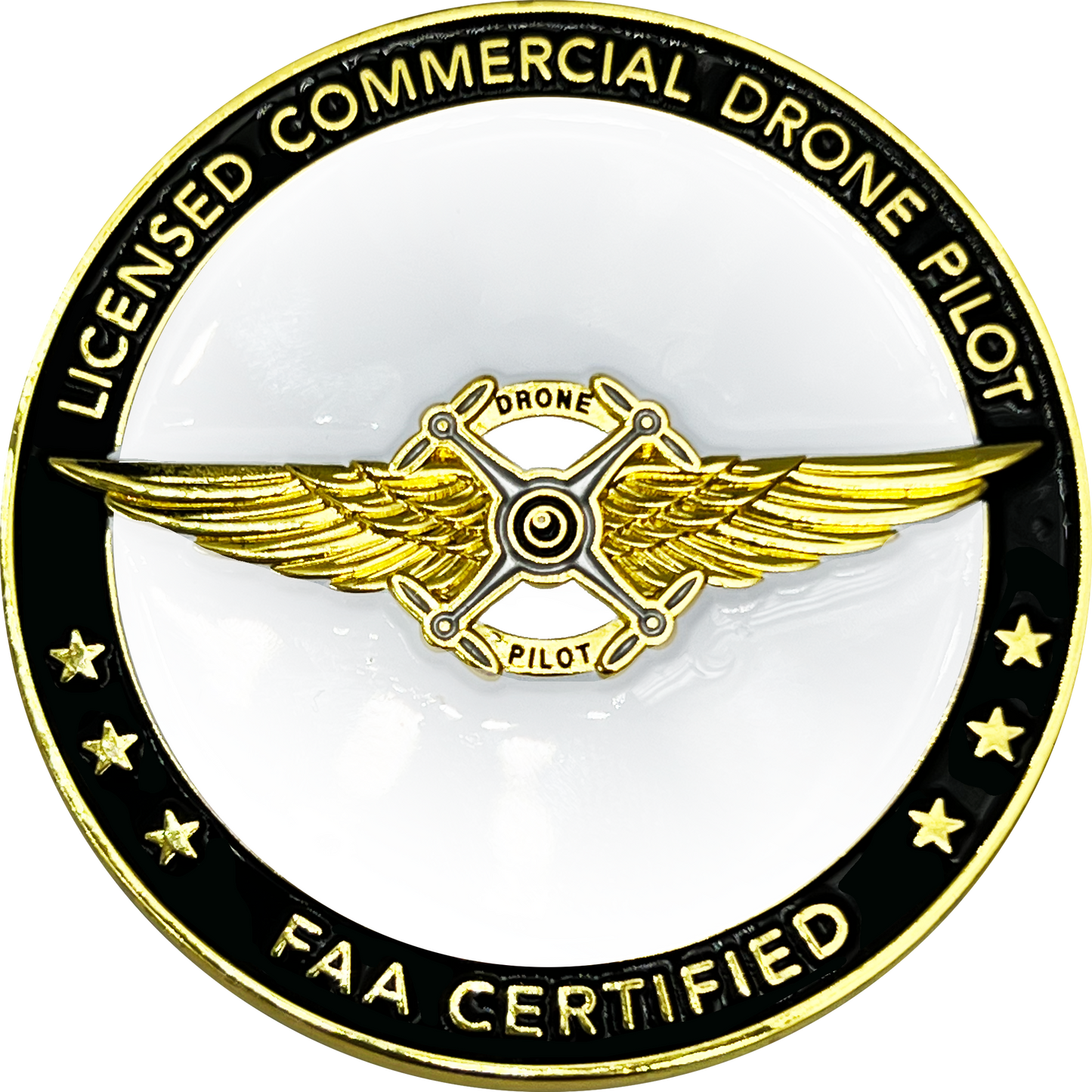 EL12-017 UAS FAA Commercial Drone Pilot Wings Operator Vest Challenge Coin