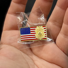 BFP-004 New York Police Department Sergeant American Flag Pin USA NYPD SGT