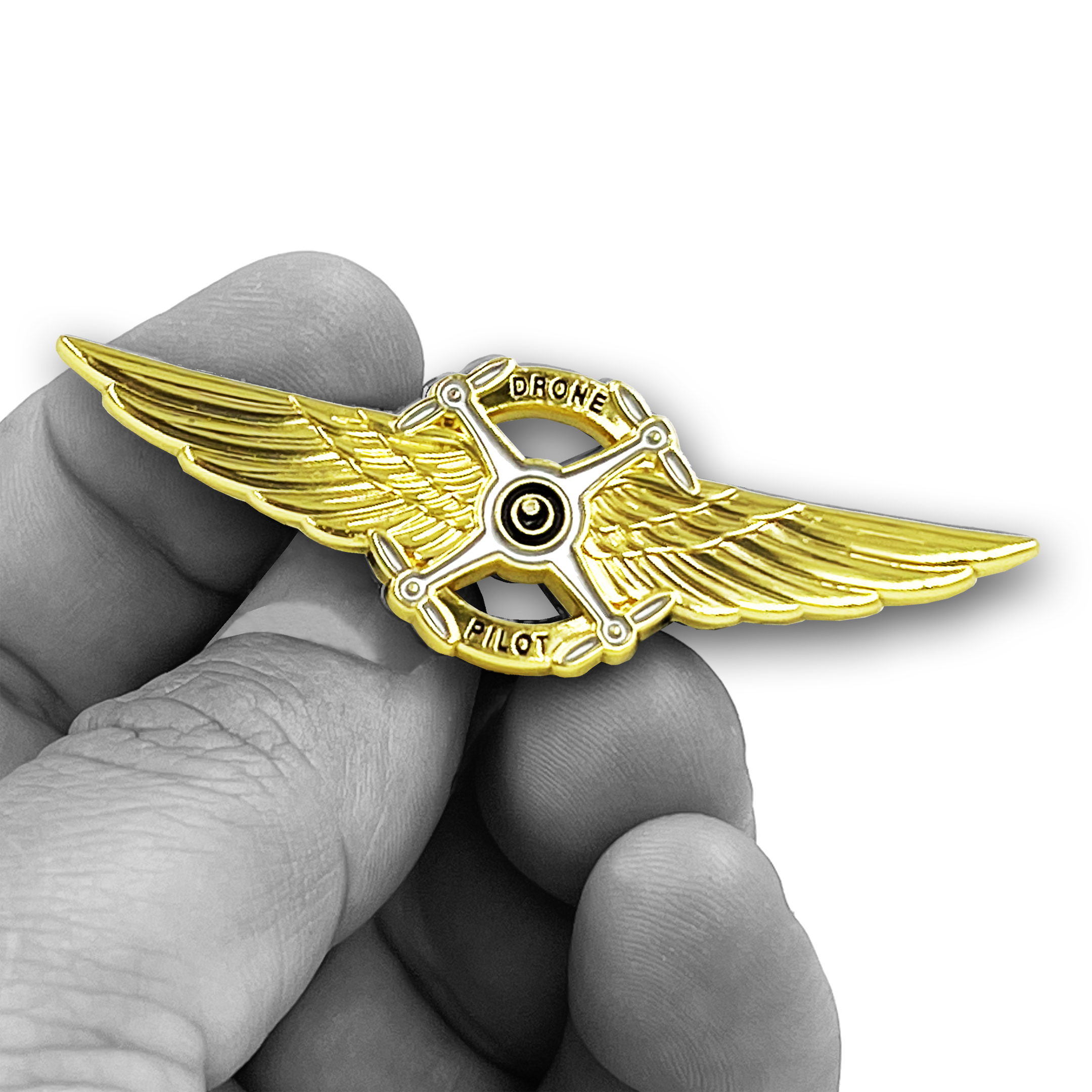 EL13-016 Full size UAS FAA Commercial Drone Pilot Wings pin