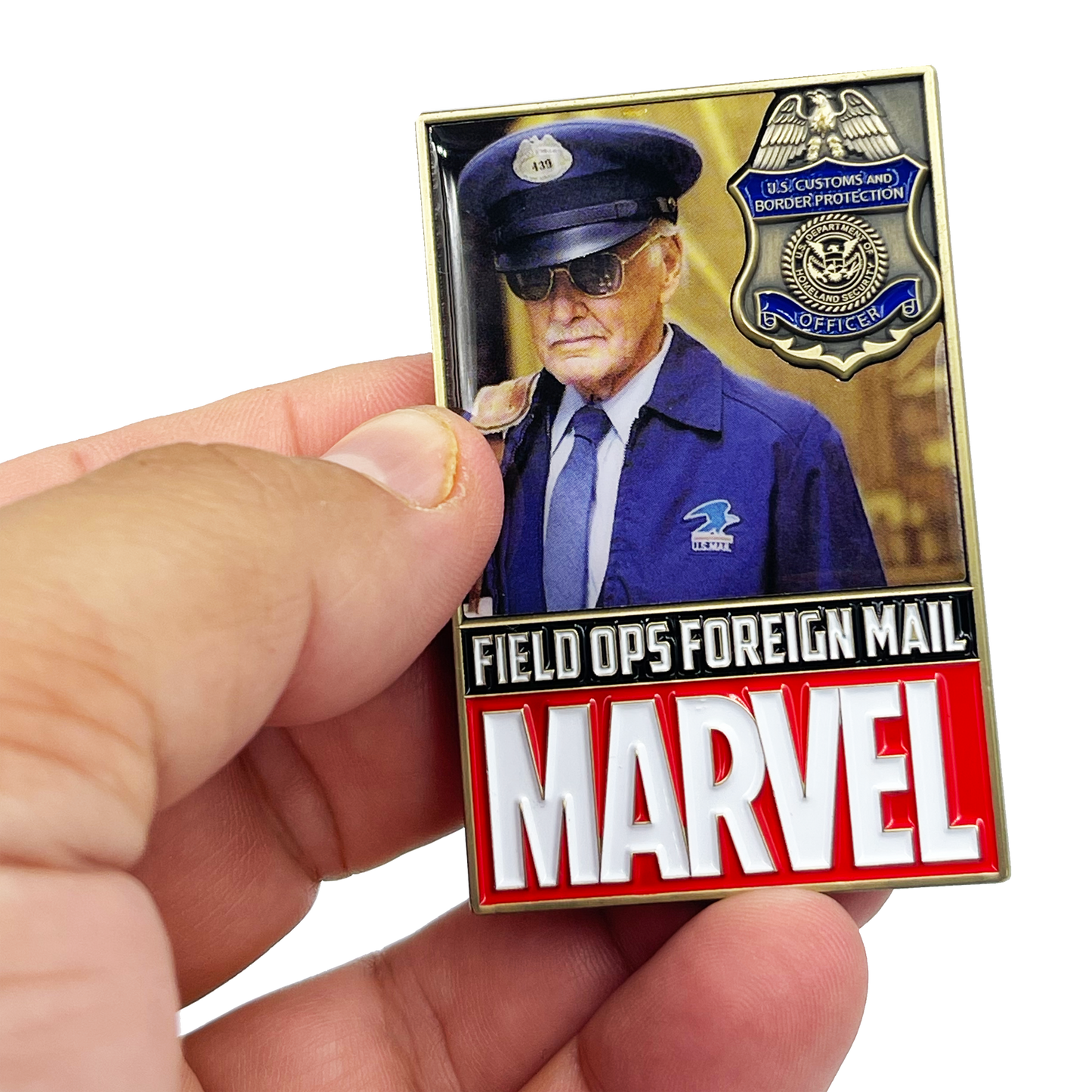 Discontinued BL11-018 Fantastic Four #1 Stan Lee CBP Officer Mail Carrier Foreign Mail Comic Book Challenge Coin