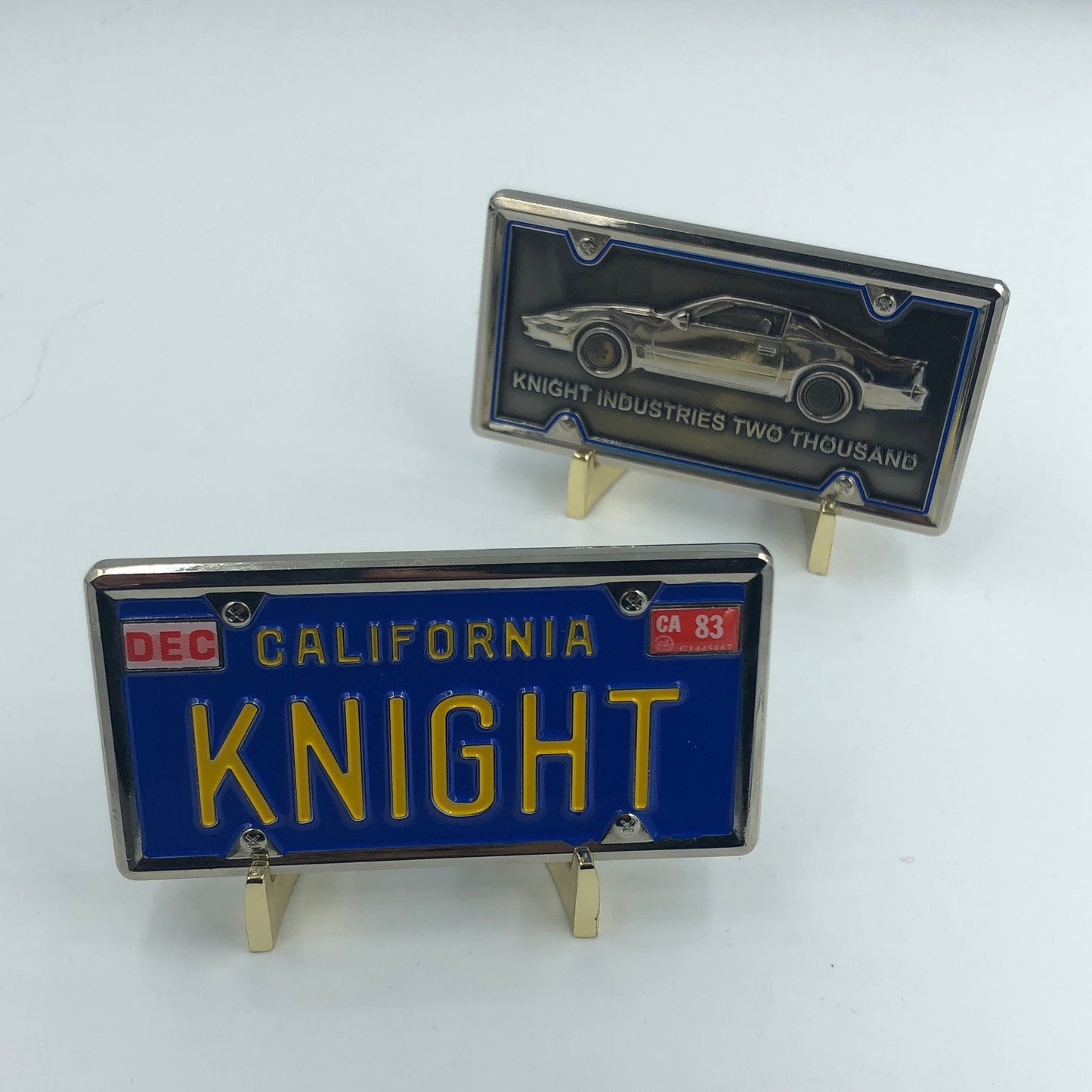 KK-017 Knight Rider KITT License Plate Challenge Coin Medallion