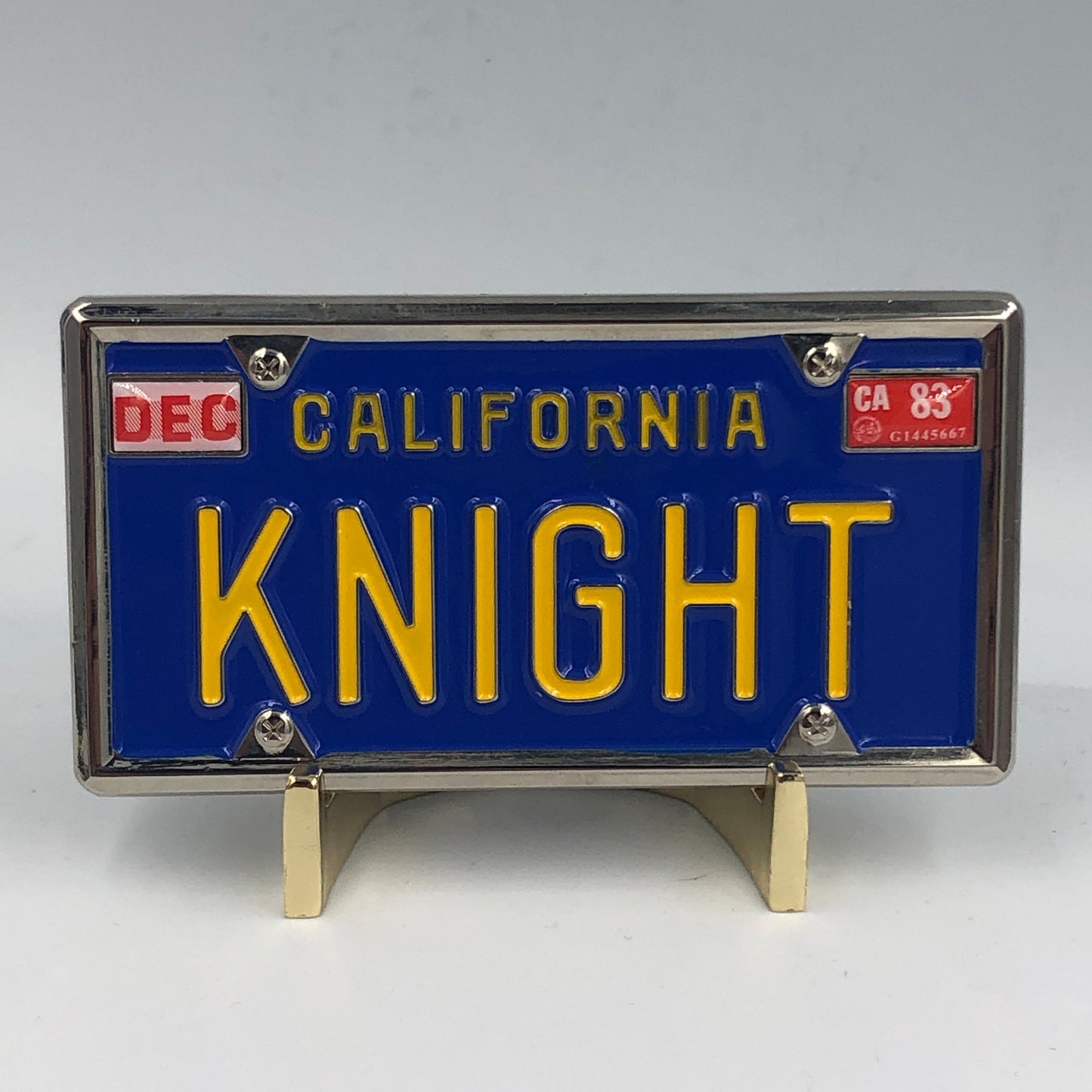 KK-017 Knight Rider KITT License Plate Challenge Coin Medallion